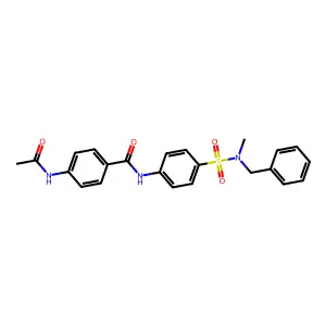 4-acetamido-N-[4-[benzyl(methyl)sulfamoyl]phenyl]benzamide structure