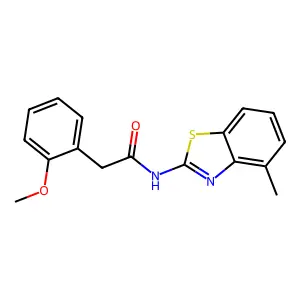 2-(2-methoxyphenyl)-N-(4-methyl-1,3-benzothiazol-2-yl)acetamide structure