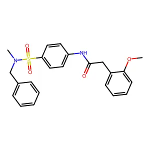 N-[4-[benzyl(methyl)sulfamoyl]phenyl]-2-(2-methoxyphenyl)acetamide structure