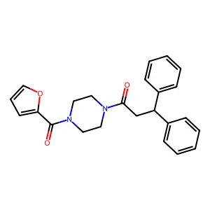 1-[4-(Furan-2-carbonyl)piperazin-1-yl]-3,3-diphenylpropan-1-one structure
