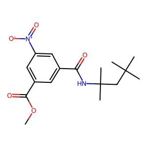 Methyl 3-nitro-5-{[(1,1,3,3-tetramethylbutyl)amino]carbonyl}benzoate structure