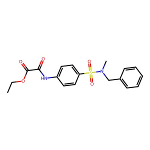 Ethyl ({4-[benzyl(methyl)sulfamoyl]phenyl}amino)(oxo)acetate structure