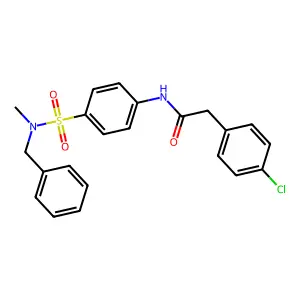 N-[4-[benzyl(methyl)sulfamoyl]phenyl]-2-(4-chlorophenyl)acetamide structure