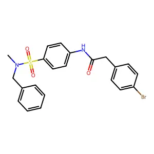 N-[4-[benzyl(methyl)sulfamoyl]phenyl]-2-(4-bromophenyl)acetamide structure