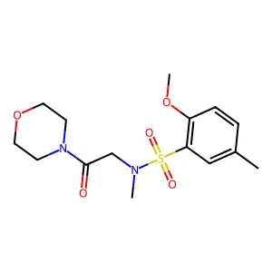 2-methoxy-N,5-dimethyl-N-(2-morpholin-4-yl-2-oxoethyl)benzenesulfonamide structure