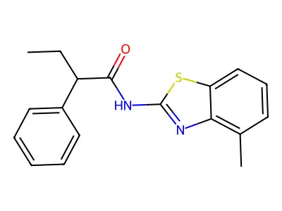 N-(4-methyl-1,3-benzothiazol-2-yl)-2-phenylbutanamide structure