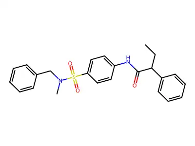 N-[4-[benzyl(methyl)sulfamoyl]phenyl]-2-phenylbutanamide structure
