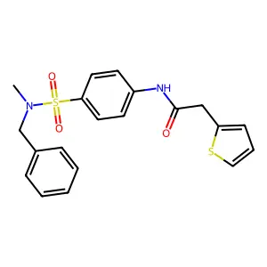N-[4-[benzyl(methyl)sulfamoyl]phenyl]-2-thiophen-2-ylacetamide structure
