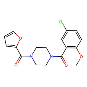 [4-(5-Chloro-2-methoxybenzoyl)piperazin-1-yl]-(furan-2-yl)methanone structure