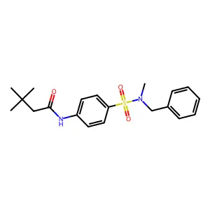 N-[4-[benzyl(methyl)sulfamoyl]phenyl]-3,3-dimethylbutanamide structure