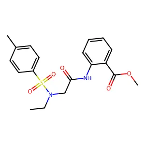 methyl 2-({N-ethyl-N-[(4-methylphenyl)sulfonyl]glycyl}amino)benzoate structure
