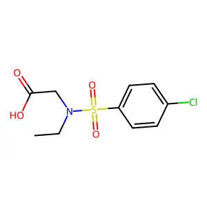 N-[(4-chlorophenyl)sulfonyl]-N-ethylglycine structure