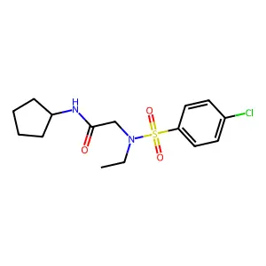 2-[(4-chlorophenyl)sulfonyl-ethylamino]-N-cyclopentylacetamide structure