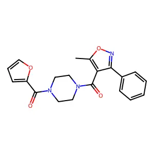 1-(2-Furoyl)-4-[(5-methyl-3-phenyl-4-isoxazolyl)carbonyl]piperazine structure