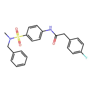 N-[4-[benzyl(methyl)sulfamoyl]phenyl]-2-(4-fluorophenyl)acetamide structure