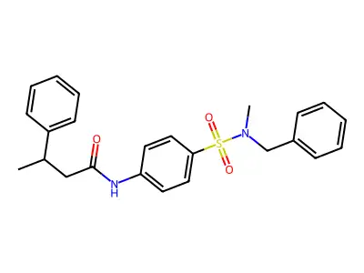 N-{4-[benzyl(methyl)sulfamoyl]phenyl}-3-phenylbutanamide structure