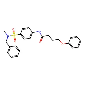 N-[4-[benzyl(methyl)sulfamoyl]phenyl]-4-phenoxybutanamide structure