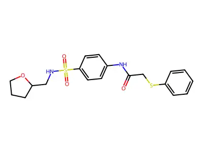 N-[4-(oxolan-2-ylmethylsulfamoyl)phenyl]-2-phenylsulfanylacetamide structure