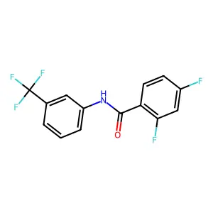 2,4-difluoro-N-[3-(trifluoromethyl)phenyl]benzamide structure