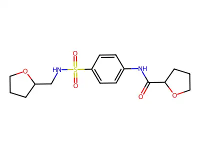 N-[4-(oxolan-2-ylmethylsulfamoyl)phenyl]oxolane-2-carboxamide structure