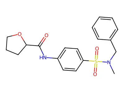 N-[4-[benzyl(methyl)sulfamoyl]phenyl]oxolane-2-carboxamide structure
