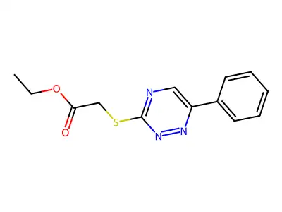 Ethyl 2-[(6-phenyl-1,2,4-triazin-3-yl)sulfanyl]acetate structure