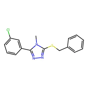 3-Benzylsulfanyl-5-(3-chlorophenyl)-4-methyl-1,2,4-triazole structure