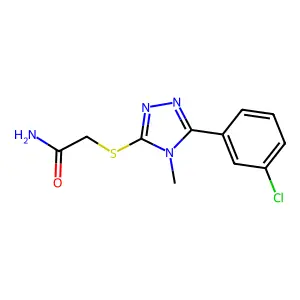 2-[[5-(3-Chlorophenyl)-4-methyl-1,2,4-triazol-3-yl]sulfanyl]acetamide structure