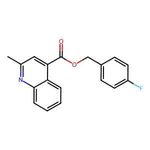 (4-Fluorophenyl)methyl 2-methylquinoline-4-carboxylate structure