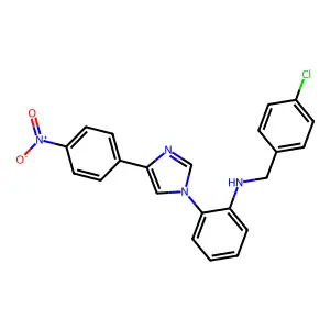 N-[(4-chlorophenyl)methyl]-2-[4-(4-nitrophenyl)imidazol-1-yl]aniline structure