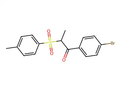 1-(4-Bromophenyl)-2-(4-methylphenyl)sulfonylpropan-1-one structure