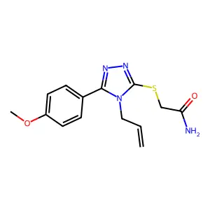 2-[[5-(4-Methoxyphenyl)-4-prop-2-enyl-1,2,4-triazol-3-yl]sulfanyl]acetamide structure