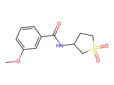N-(1,1-dioxothiolan-3-yl)-3-methoxybenzamide structure