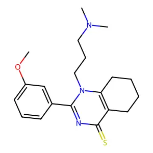 1-(3-(dimethylamino)propyl)-2-(3-methoxyphenyl)-5,6,7,8-tetrahydroquinazoline-4(1H)-thione structure