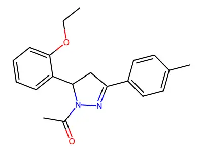 1-[3-(2-Ethoxyphenyl)-5-(4-methylphenyl)-3,4-dihydropyrazol-2-yl]ethanone structure