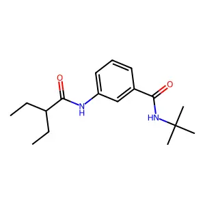 N-tert-butyl-3-(2-ethylbutanoylamino)benzamide structure