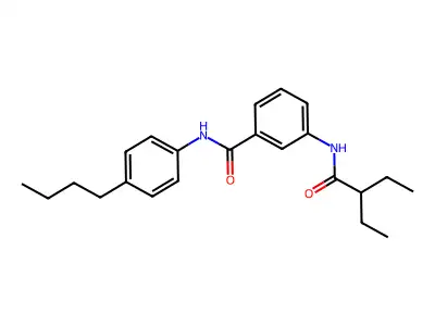 N-(4-butylphenyl)-3-(2-ethylbutanoylamino)benzamide structure