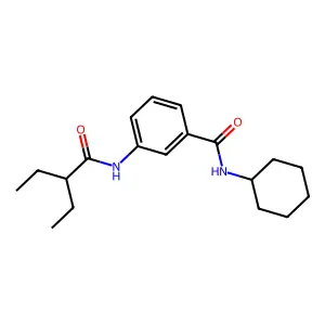 N-cyclohexyl-3-(2-ethylbutanoylamino)benzamide structure
