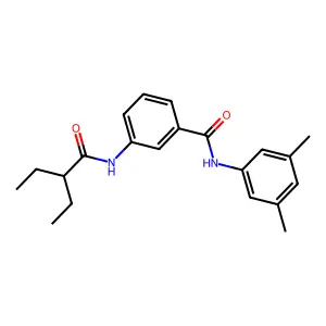 N-(3,5-dimethylphenyl)-3-(2-ethylbutanoylamino)benzamide structure