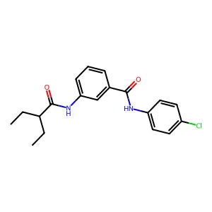 N-(4-chlorophenyl)-3-(2-ethylbutanoylamino)benzamide structure