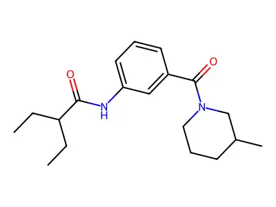 2-ethyl-N-[3-(3-methylpiperidine-1-carbonyl)phenyl]butanamide structure