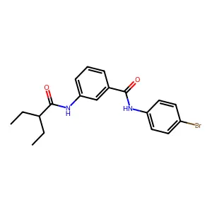 N-(4-bromophenyl)-3-(2-ethylbutanoylamino)benzamide structure