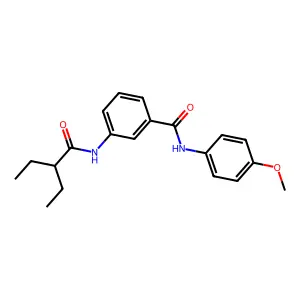 3-[(2-ethylbutanoyl)amino]-N-(4-methoxyphenyl)benzamide structure