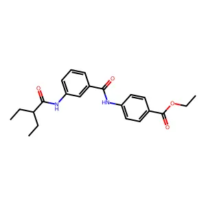 Ethyl 4-{[3-(2-ethylbutanoylamino)phenyl]carbonylamino}benzoate structure