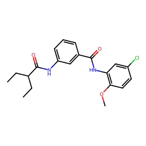 N-(5-chloro-2-methoxyphenyl)-3-(2-ethylbutanoylamino)benzamide structure