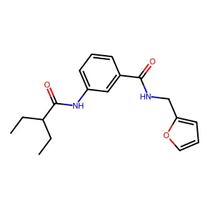 3-[(2-ethyl-1-oxobutyl)amino]-N-(2-furanylmethyl)benzamide structure