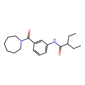 N-[3-(azepane-1-carbonyl)phenyl]-2-ethylbutanamide structure