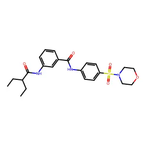 3-(2-ethylbutanoylamino)-N-(4-morpholin-4-ylsulfonylphenyl)benzamide structure