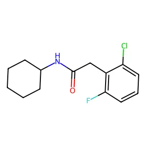 2-(2-chloro-6-fluorophenyl)-N-cyclohexylacetamide structure