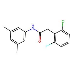 2-(2-chloro-6-fluorophenyl)-N-(3,5-dimethylphenyl)acetamide structure